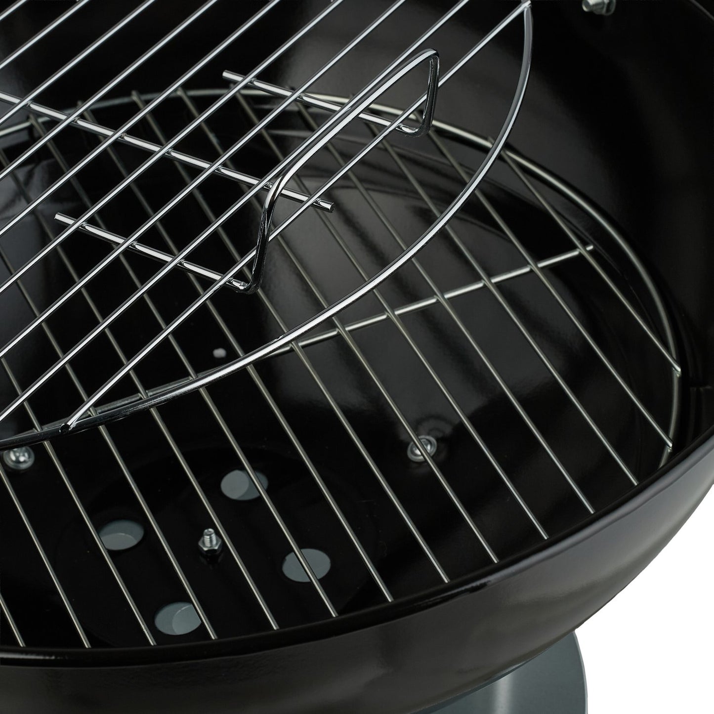 Portable Kettle BBQ Grill with Ash Catcher & Wheels