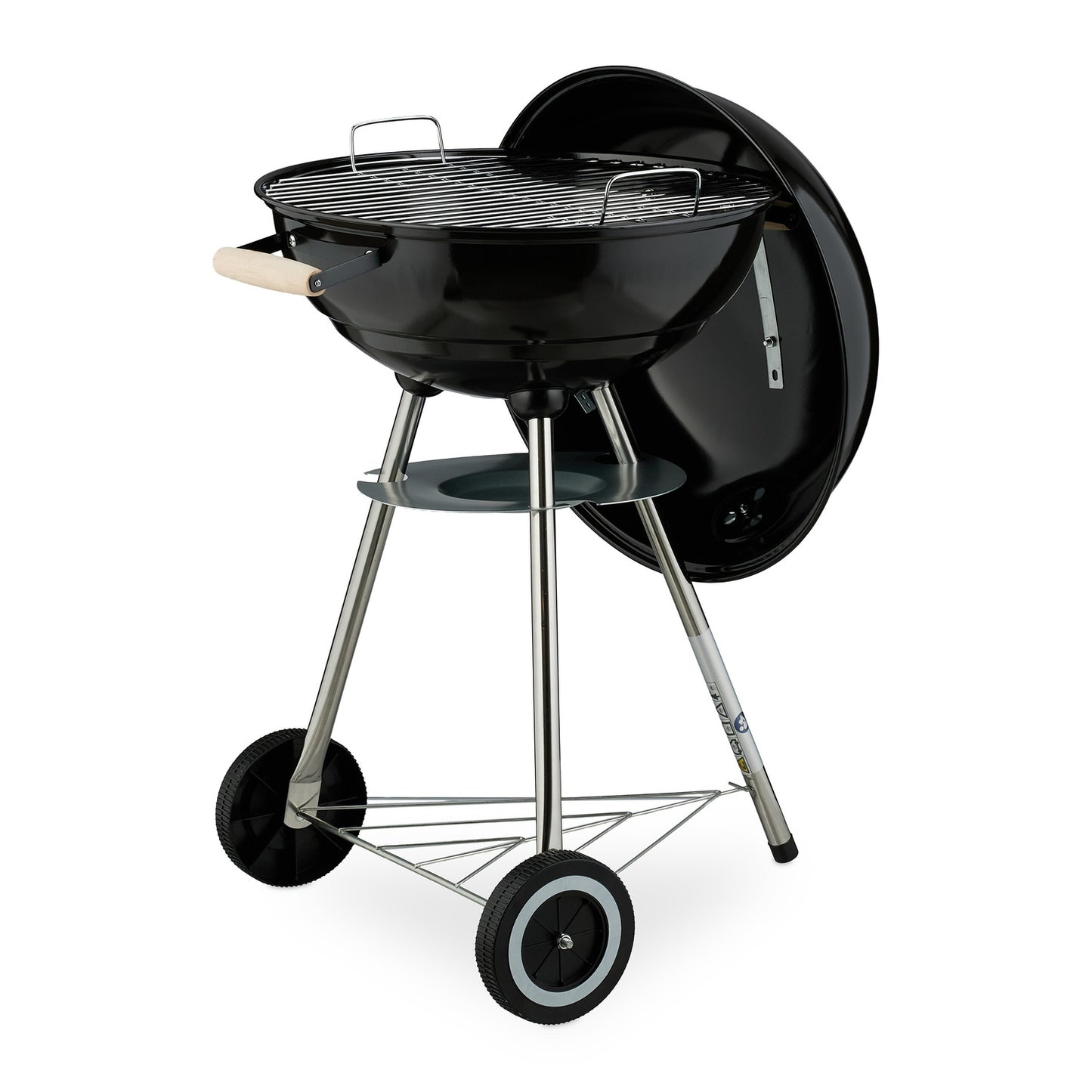 Portable Kettle BBQ Grill with Ash Catcher & Wheels