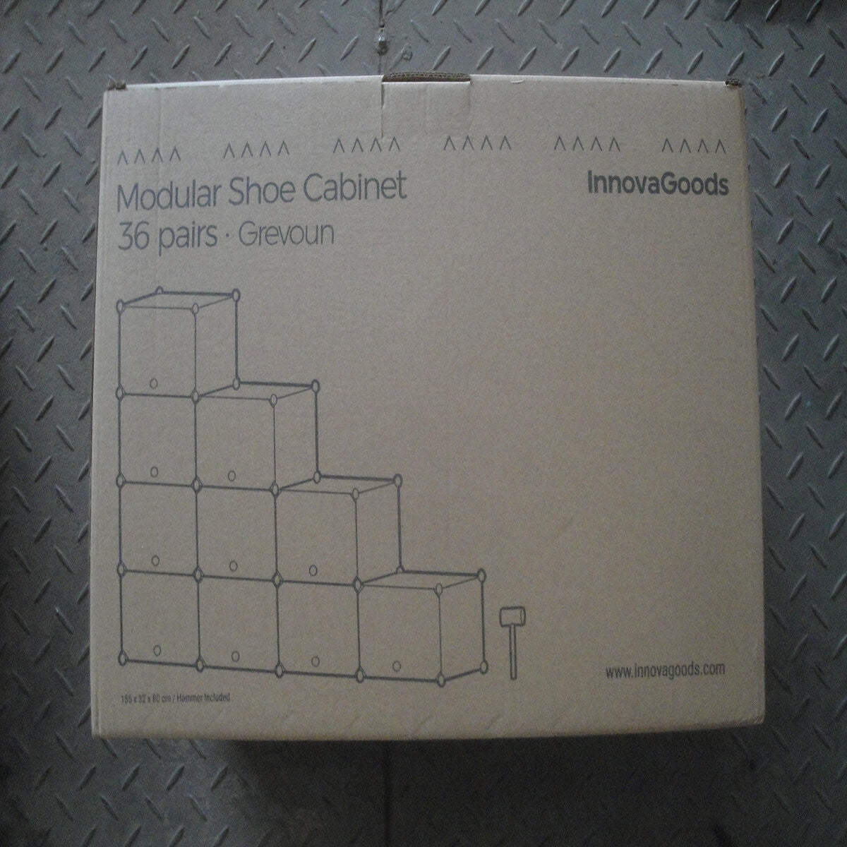 Portable Modular Shoe Cabinet InnovaGoods Grey - 36 pairs