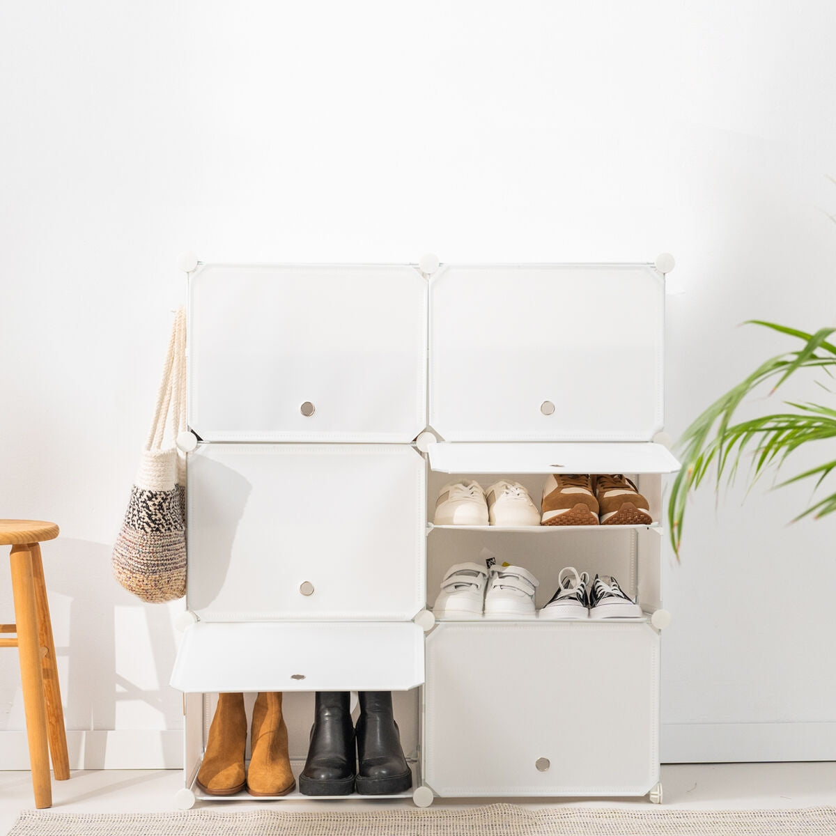 Portable Modular Shoe Cabinet InnovaGoods White - 20 pairs
