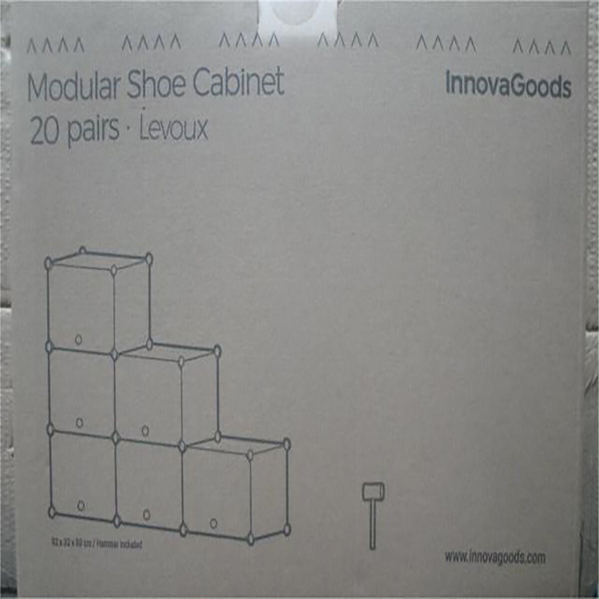 Portable Modular Shoe Cabinet InnovaGoods White - 28 pairs