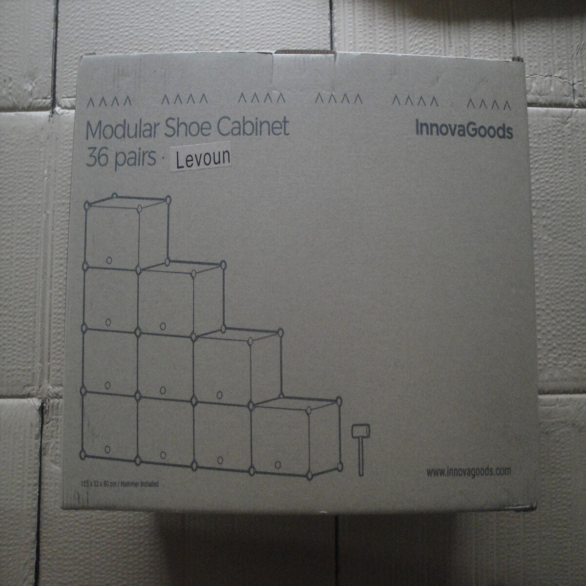 Portable Modular Shoe Cabinet InnovaGoods White - 28 pairs