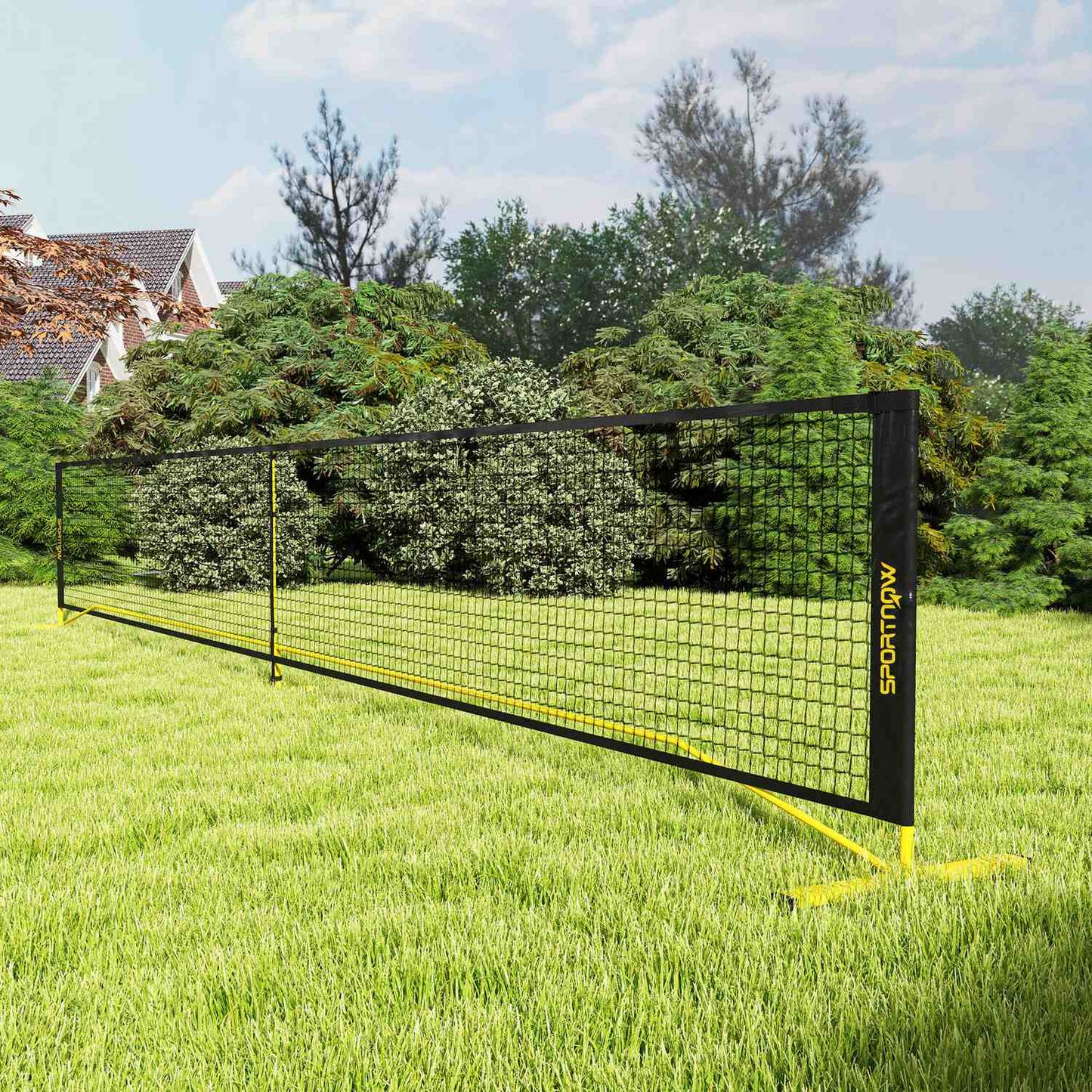 Portable Pickleball Net 6.7m with metal frame and carrying case