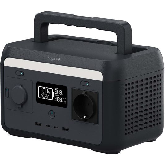 Portable Power Station 300W, 204.8Wh, 6 Ports, LED Light