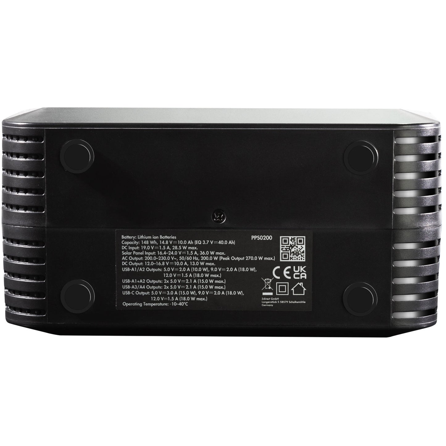 Portable Power Station 40,000 mAh 200W 148 Wh
