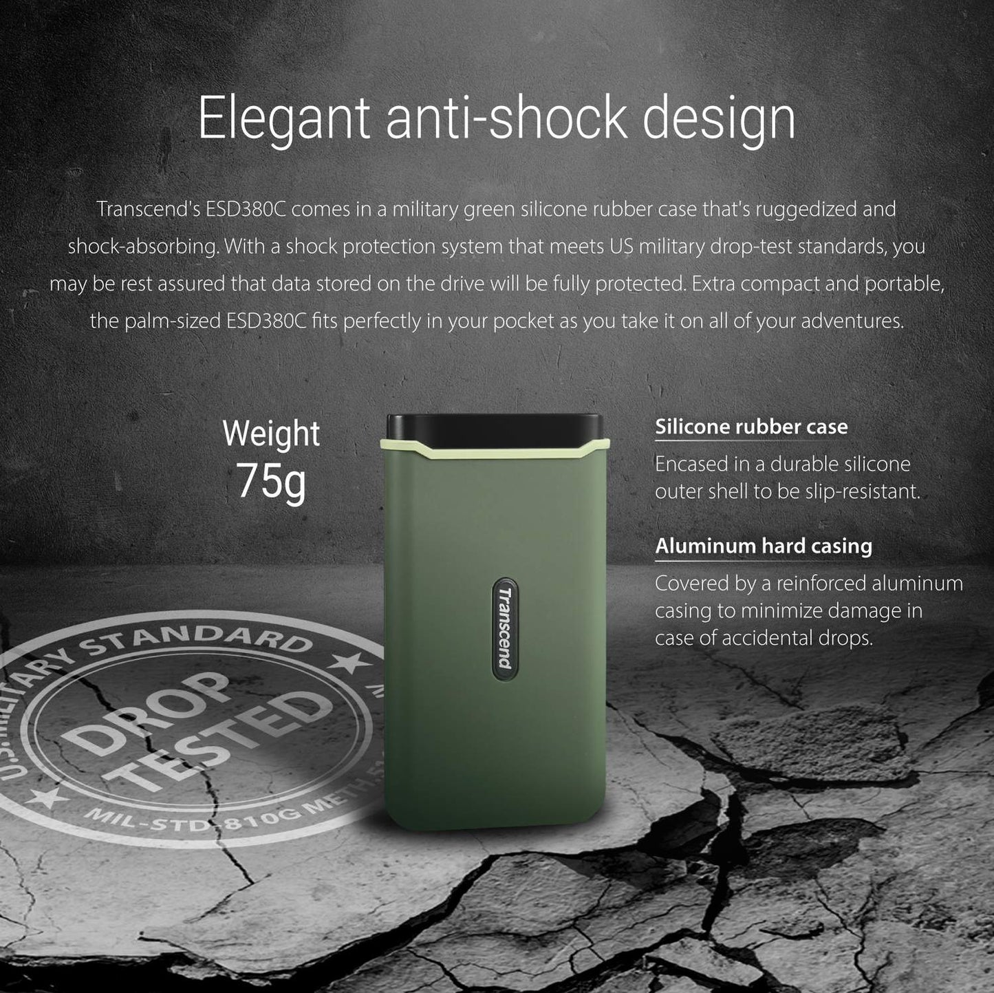 Portable SSD ESD380C USB-C 1TB (R/W 2000 MB/s)