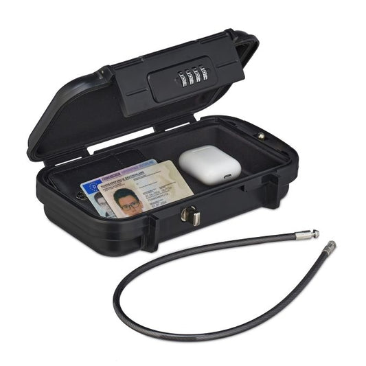 Portable security box with combination lock
