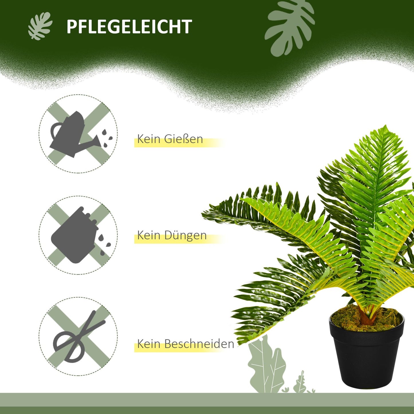 50 cm indoor pot plant - perfect for living room and bedroom