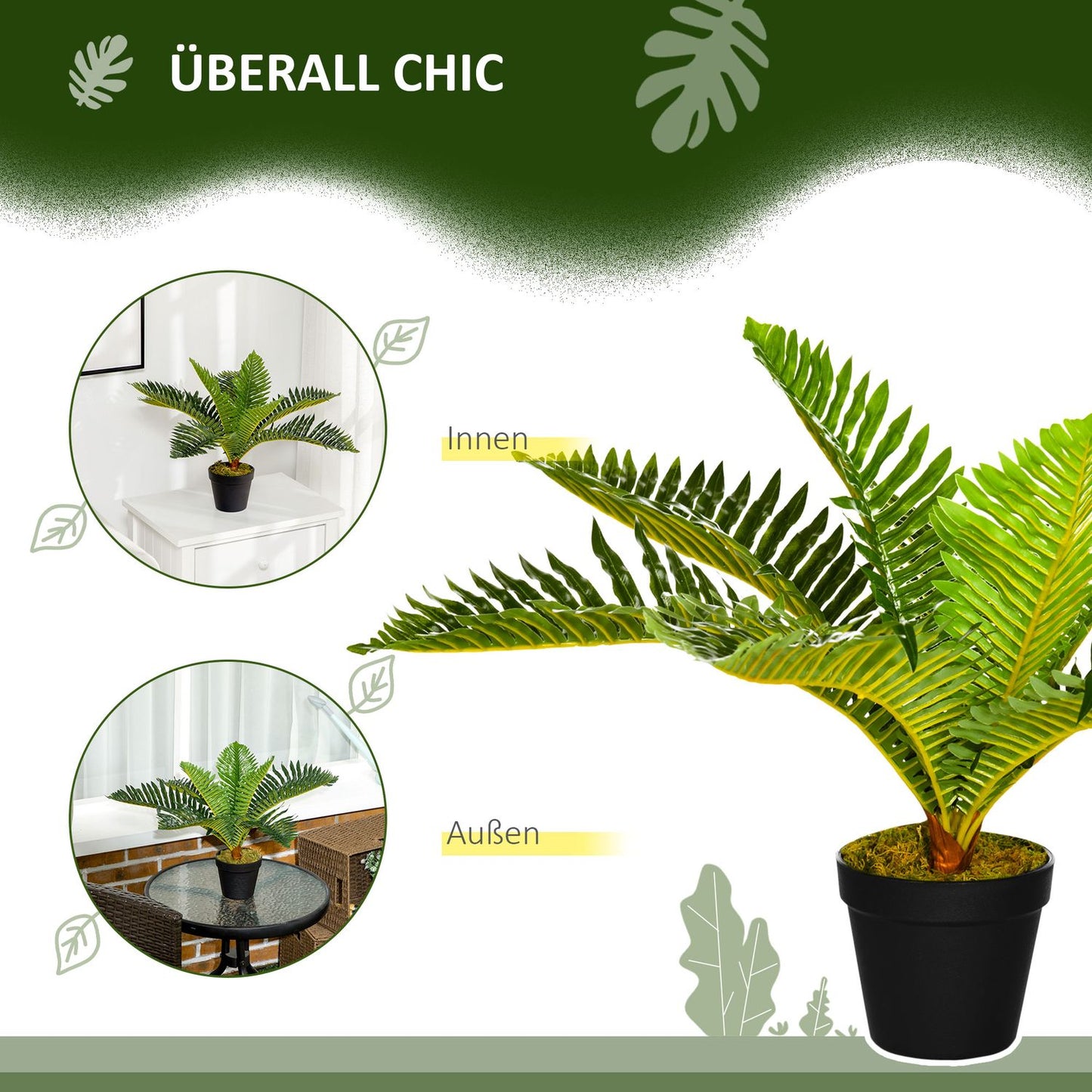 50 cm indoor pot plant - perfect for living room and bedroom