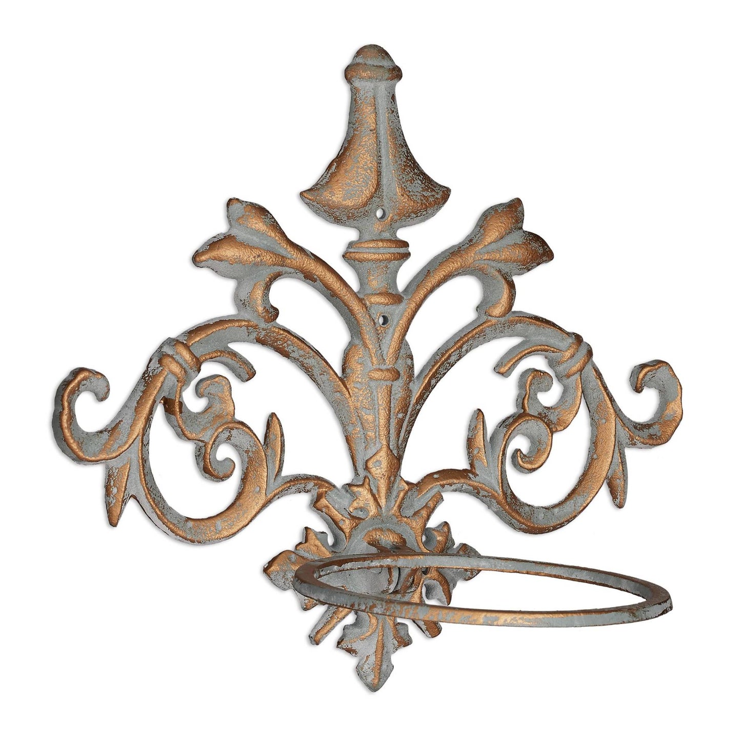 Pot holder wall cast iron baroque
