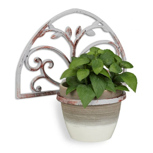 Pot holder wall cast iron white