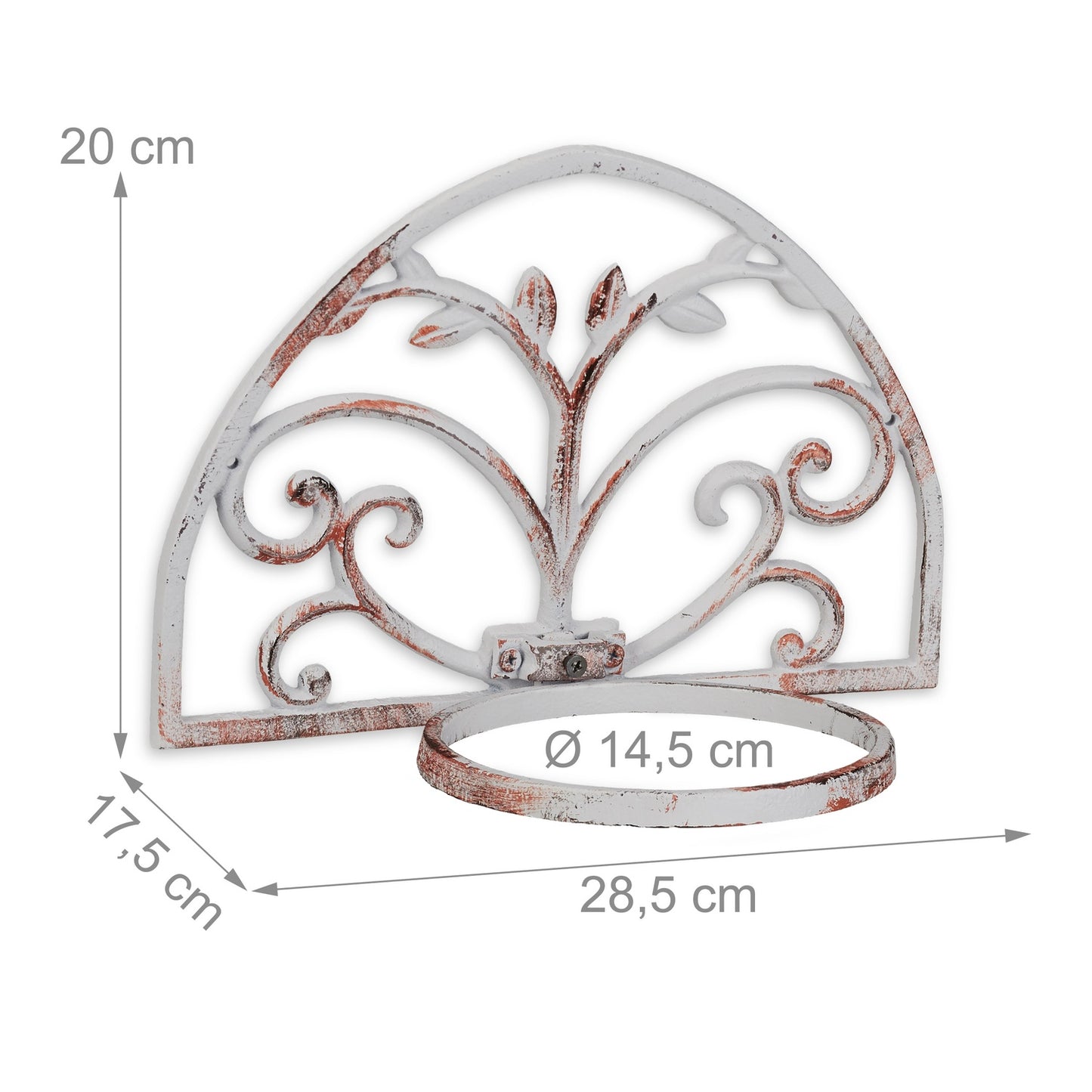 Pot holder wall cast iron white