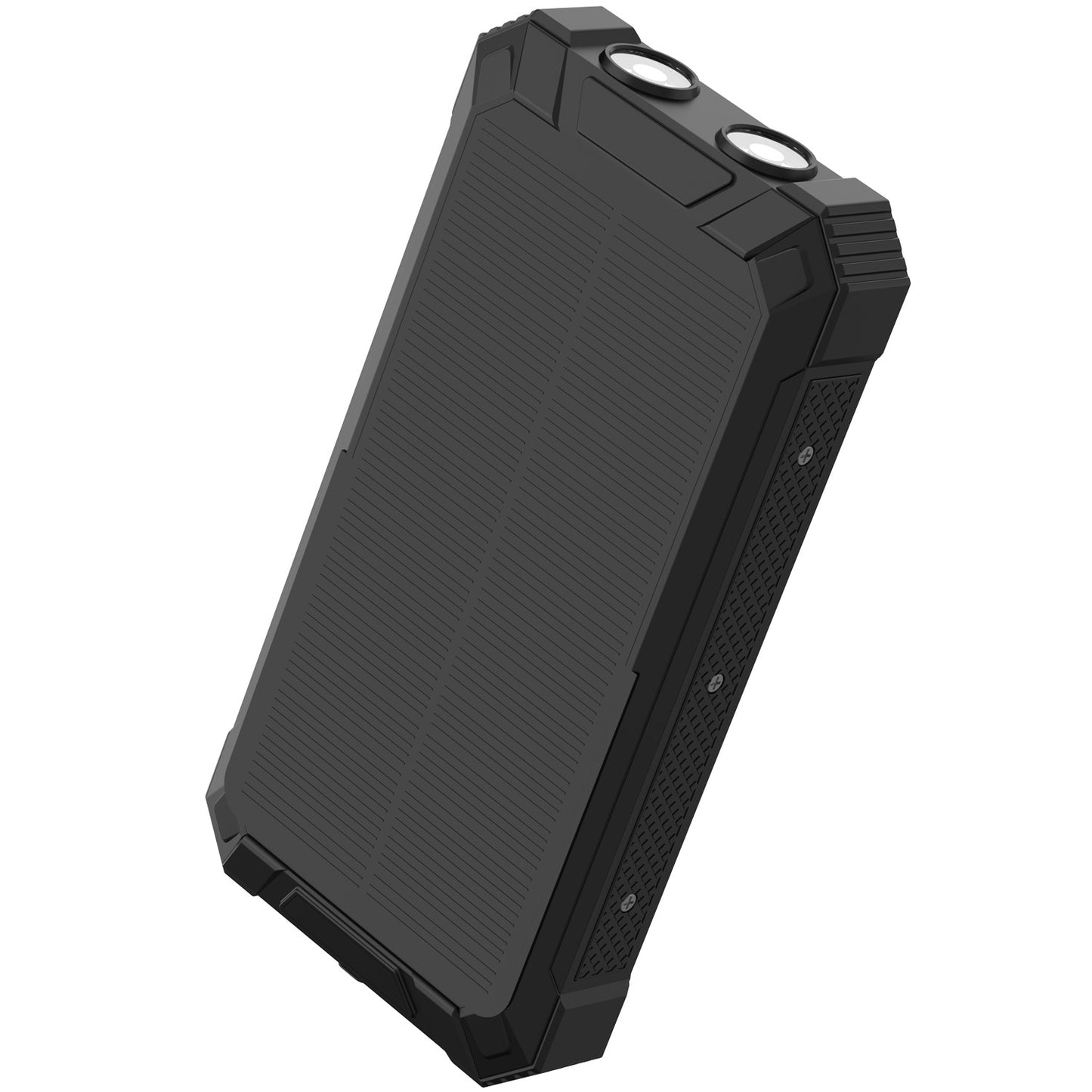 PowerBank 20,000 mAh Solar cell 4 cables + wireless charging Black