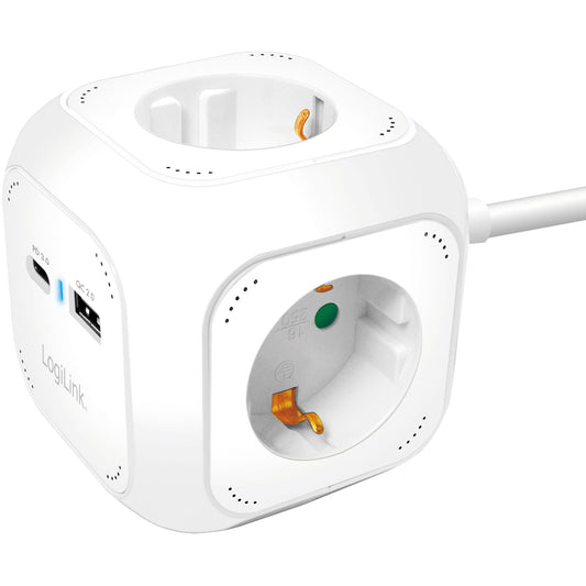 Power Cube Multi-branch socket + USB-A/USB-C PD 20W