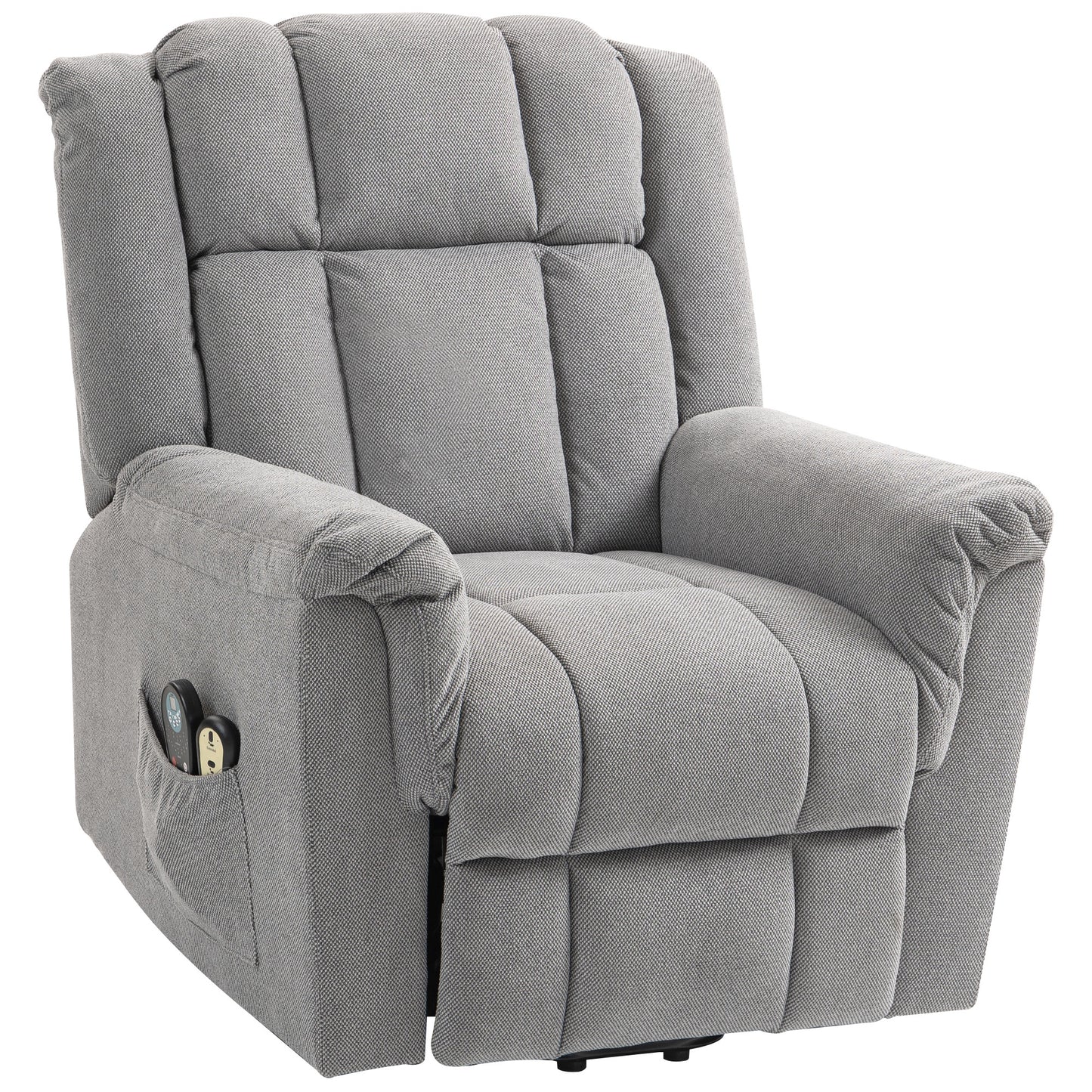 Power Lift Recliner Chair with Massage & Heat, Dark Grey