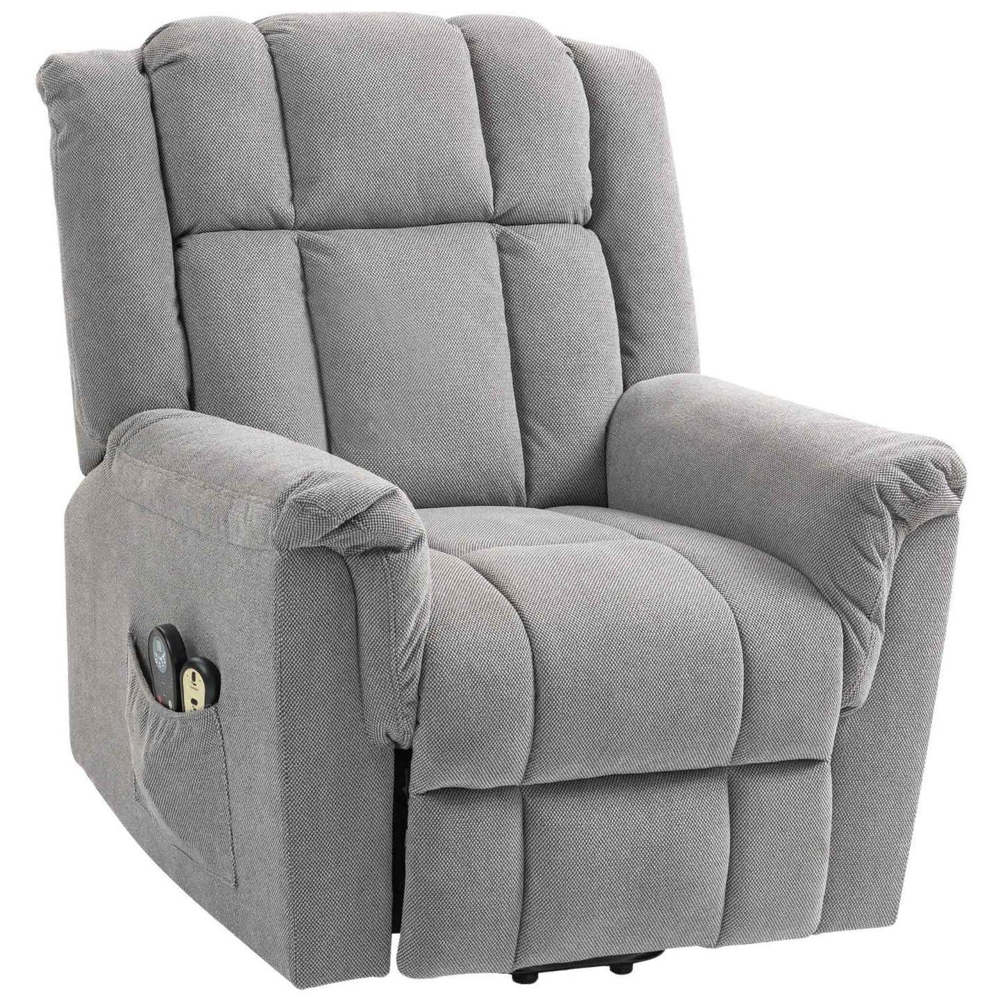 Power Lift Recliner Chair with Massage & Heat, Dark Grey