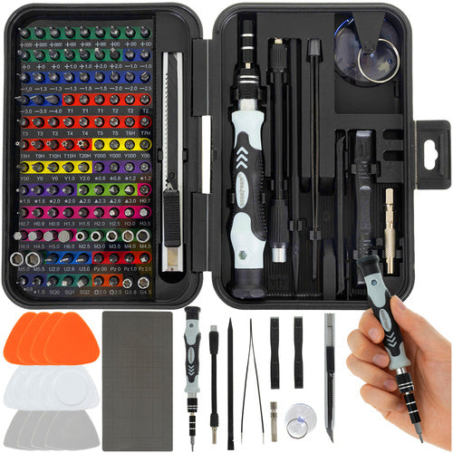 Precision Screwdriver Set, 133-Piece, CRV Bits