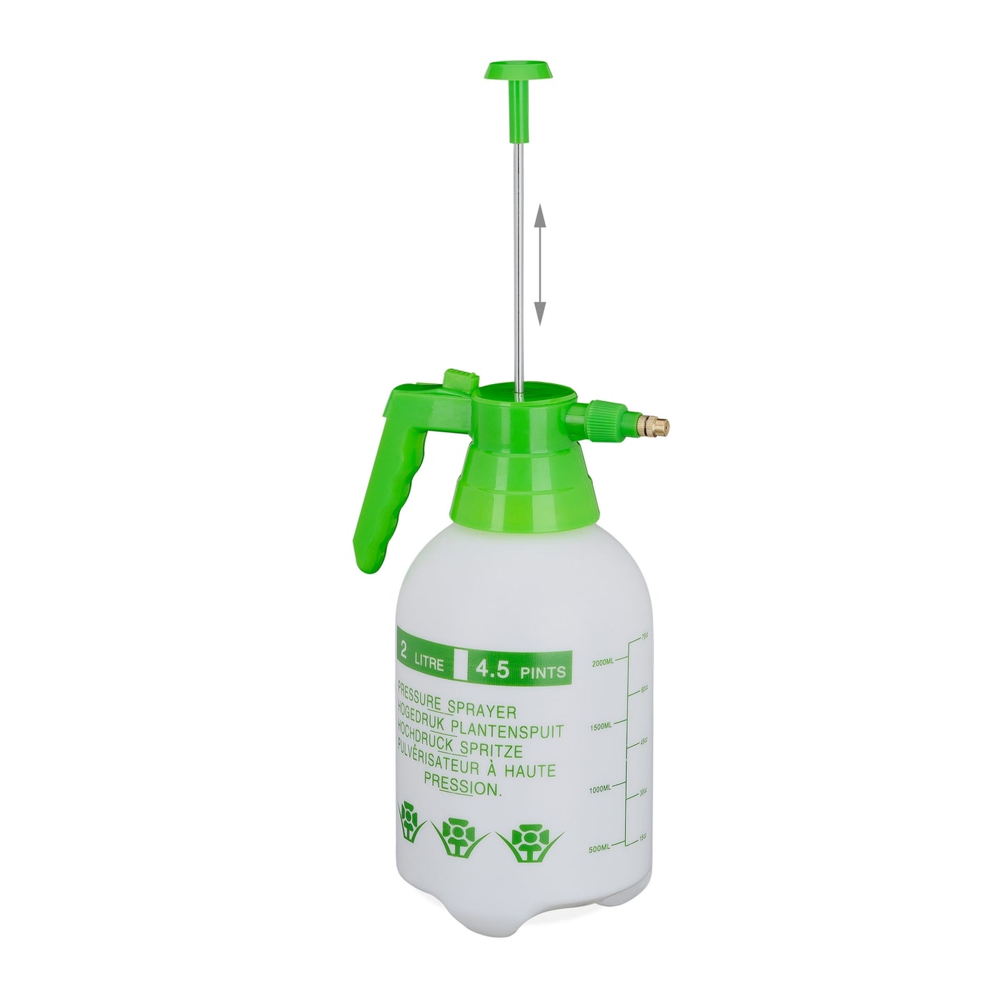 Pressure sprayer 2 liters green