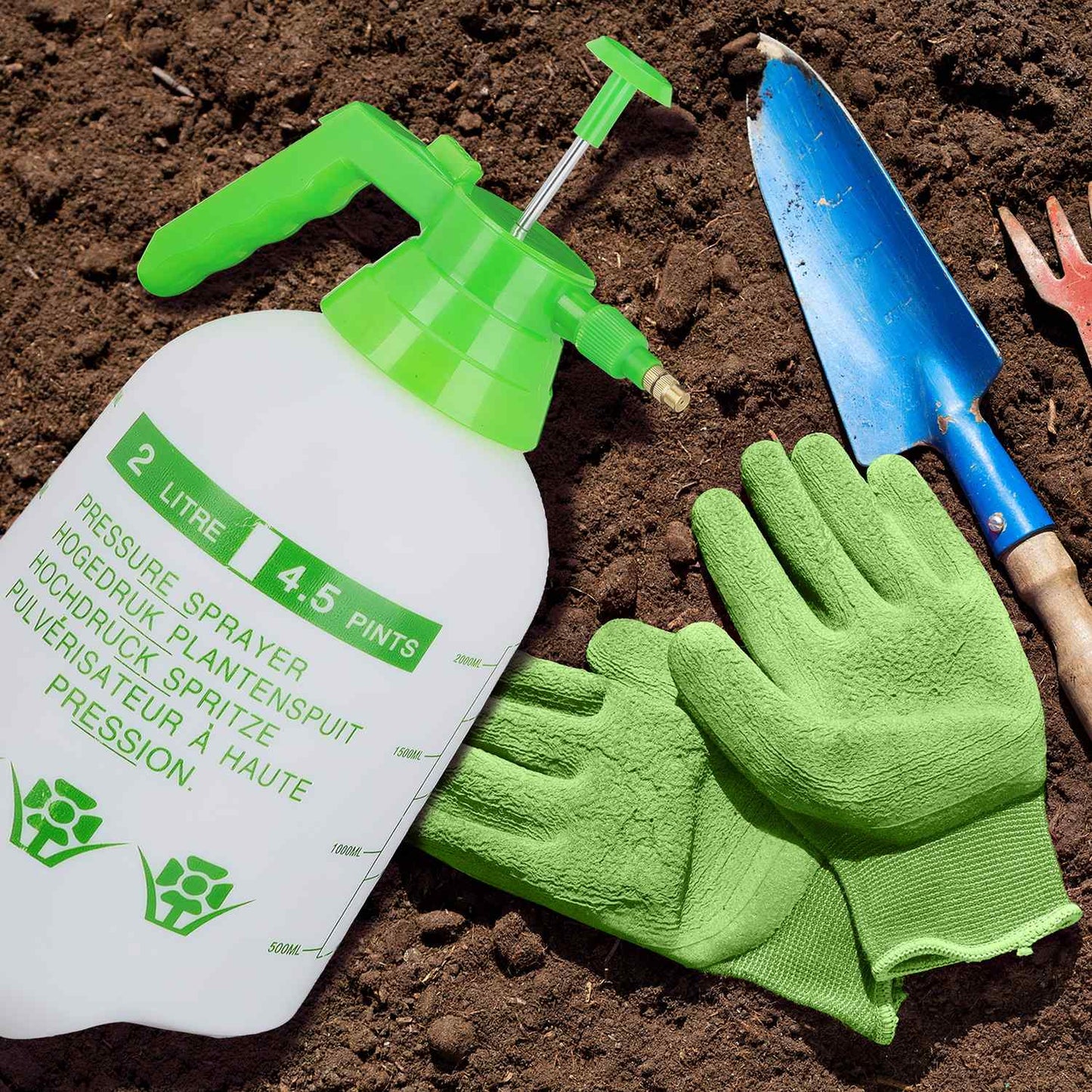 Pressure sprayer 2 liters green