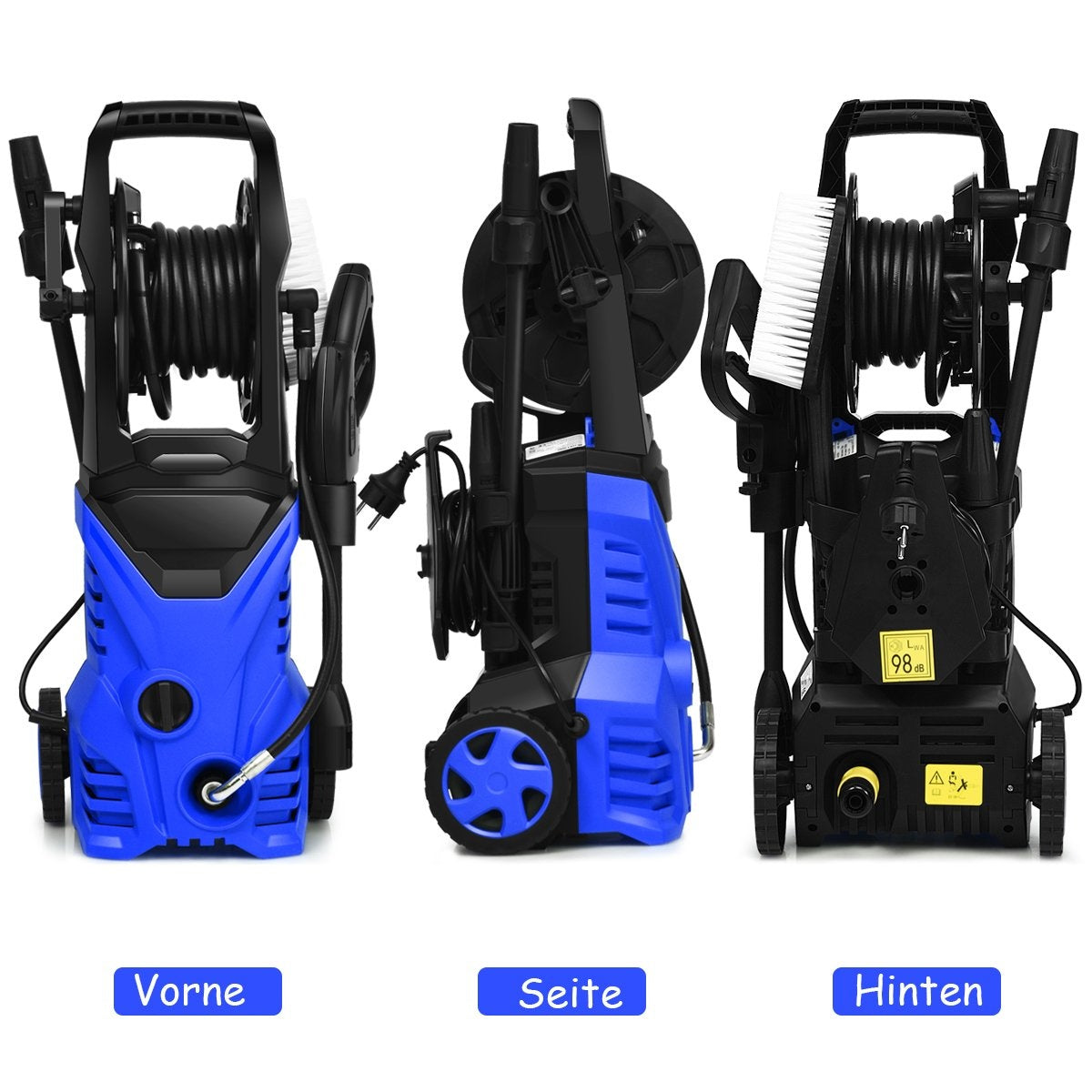 Pressure washer patio cleaner blue/red 27 x 27 x 68 cm -Blue
