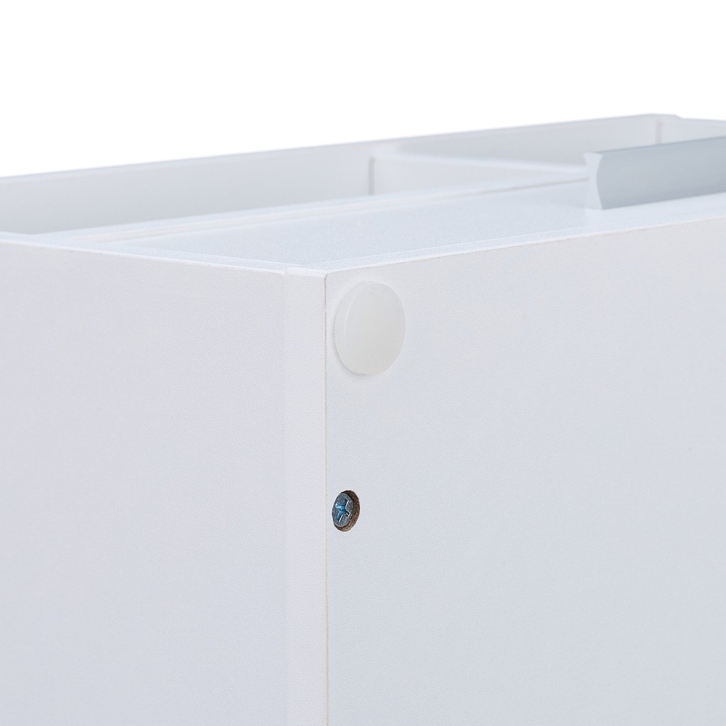 Printer Stand with Drawer – White, Storage Compartments