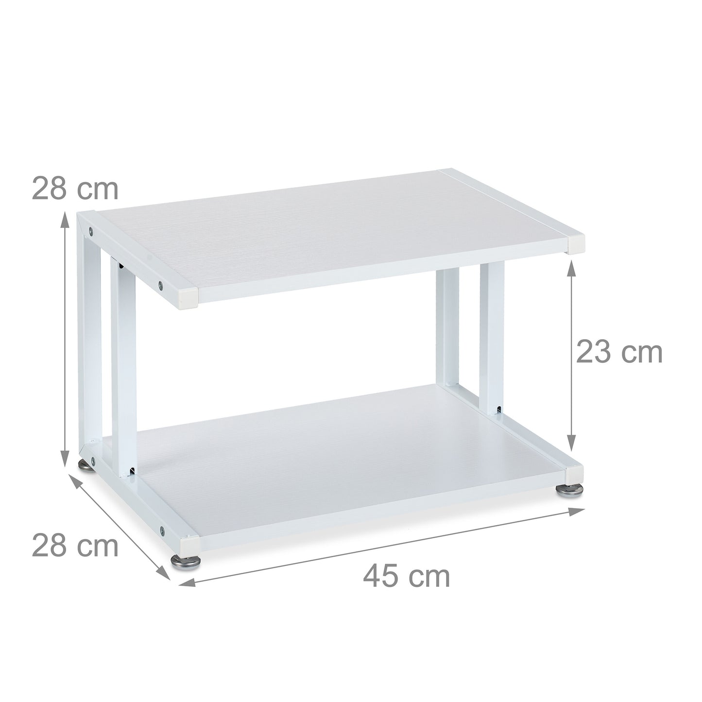 Printer stand with 2 shelves
