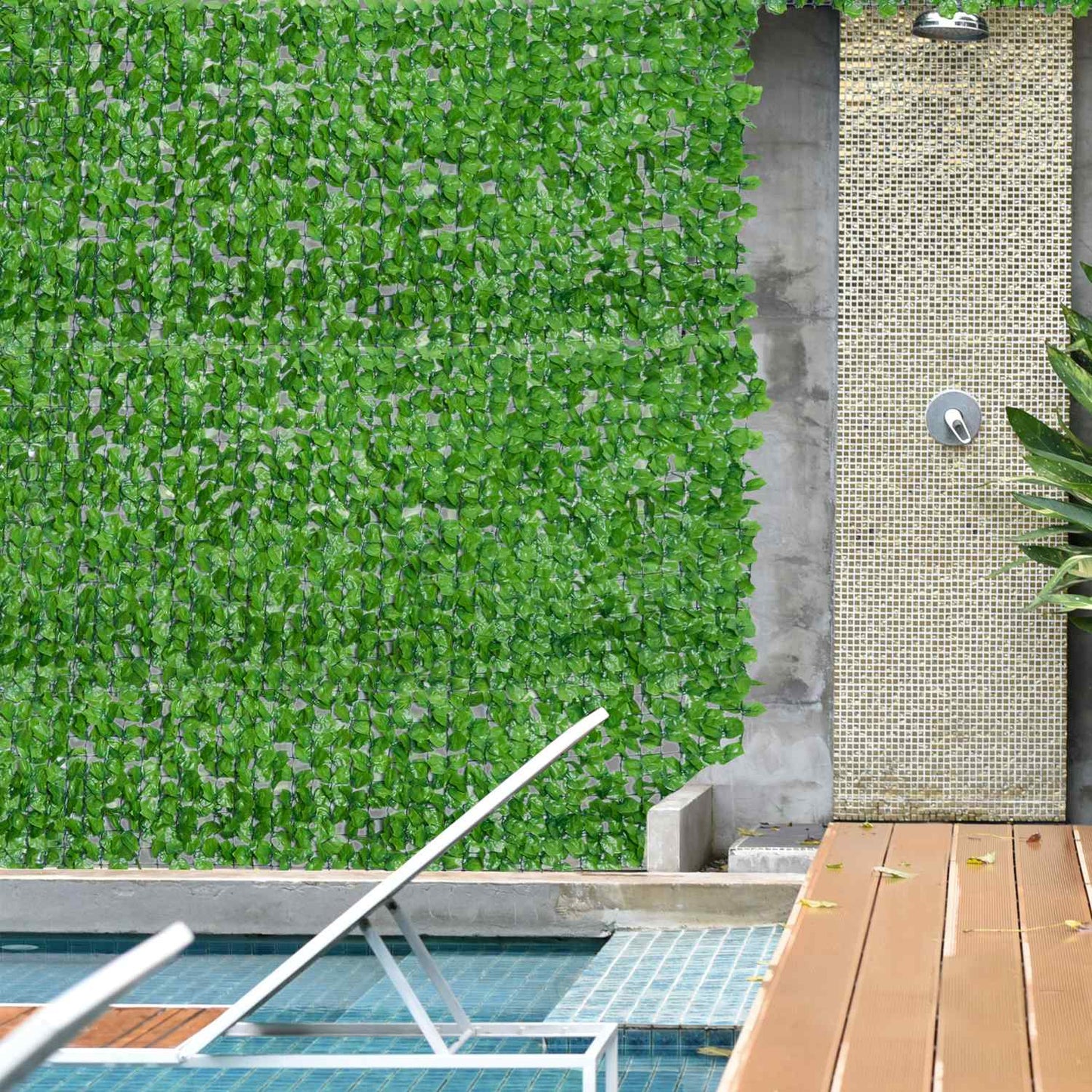 Artificial privacy hedge, light green 300x100cm Wall decor
