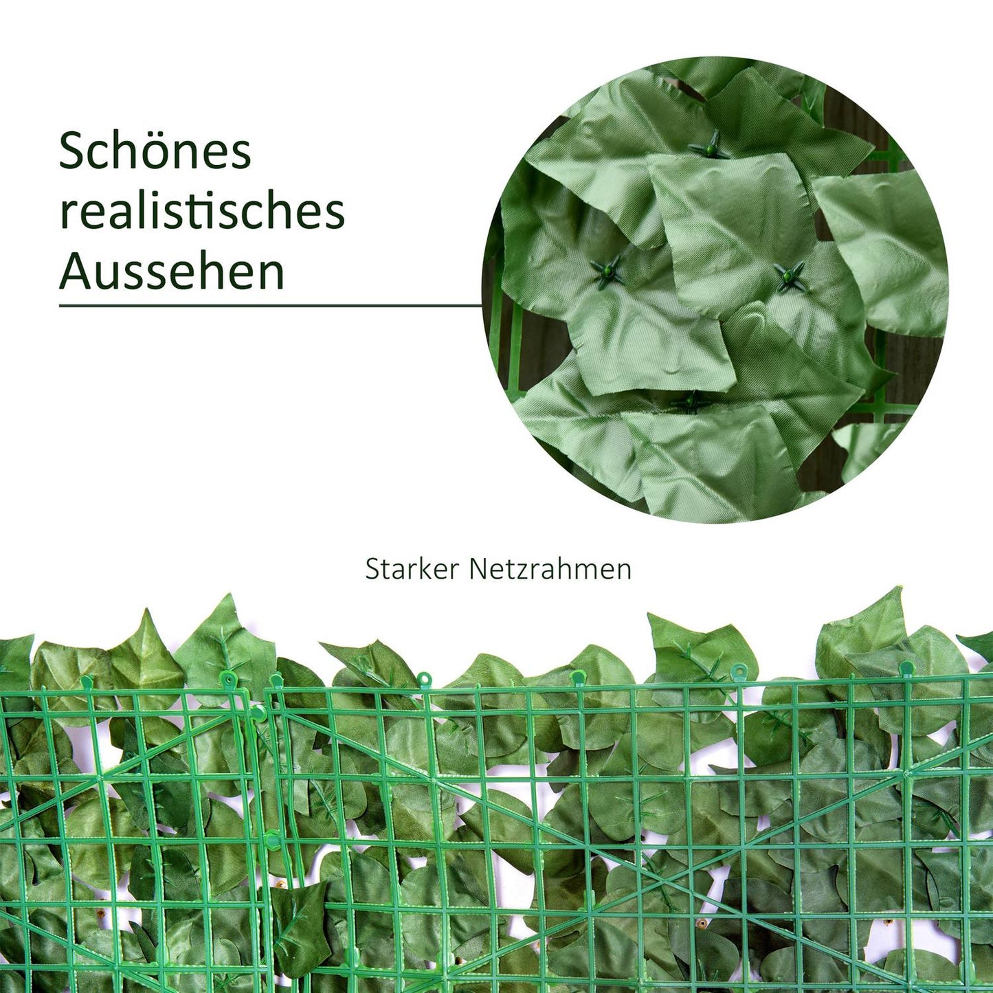 Artificial privacy hedge - dark green, 300x100cm, garden & patio