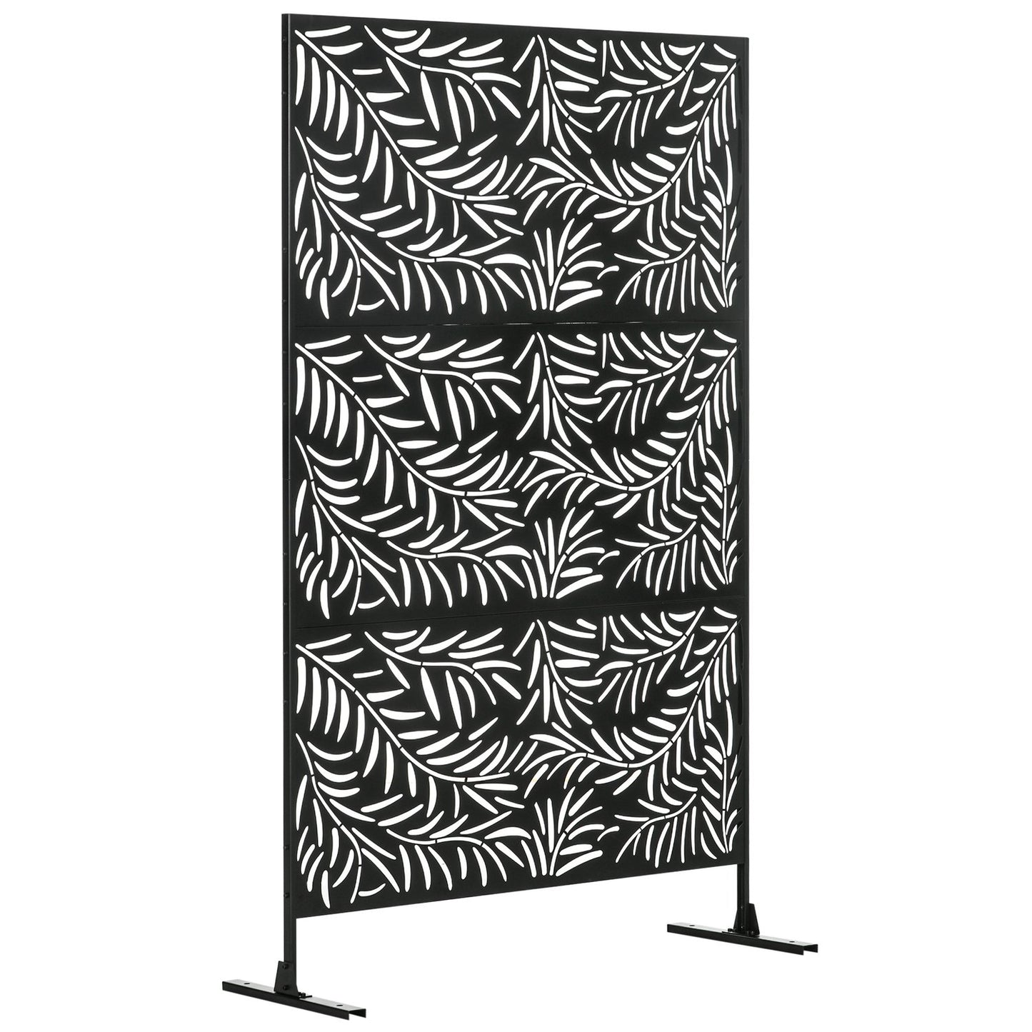 Screen divider in steel - Willow Leaf, 122x198cm, Use on patio