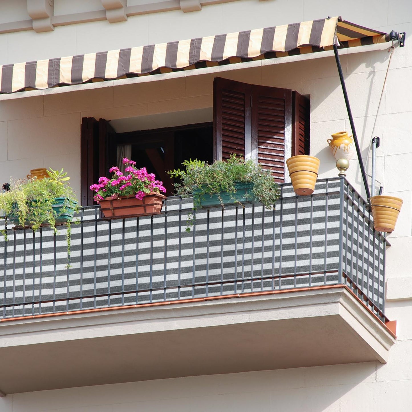 Privacy protection 1.2 m grey-white