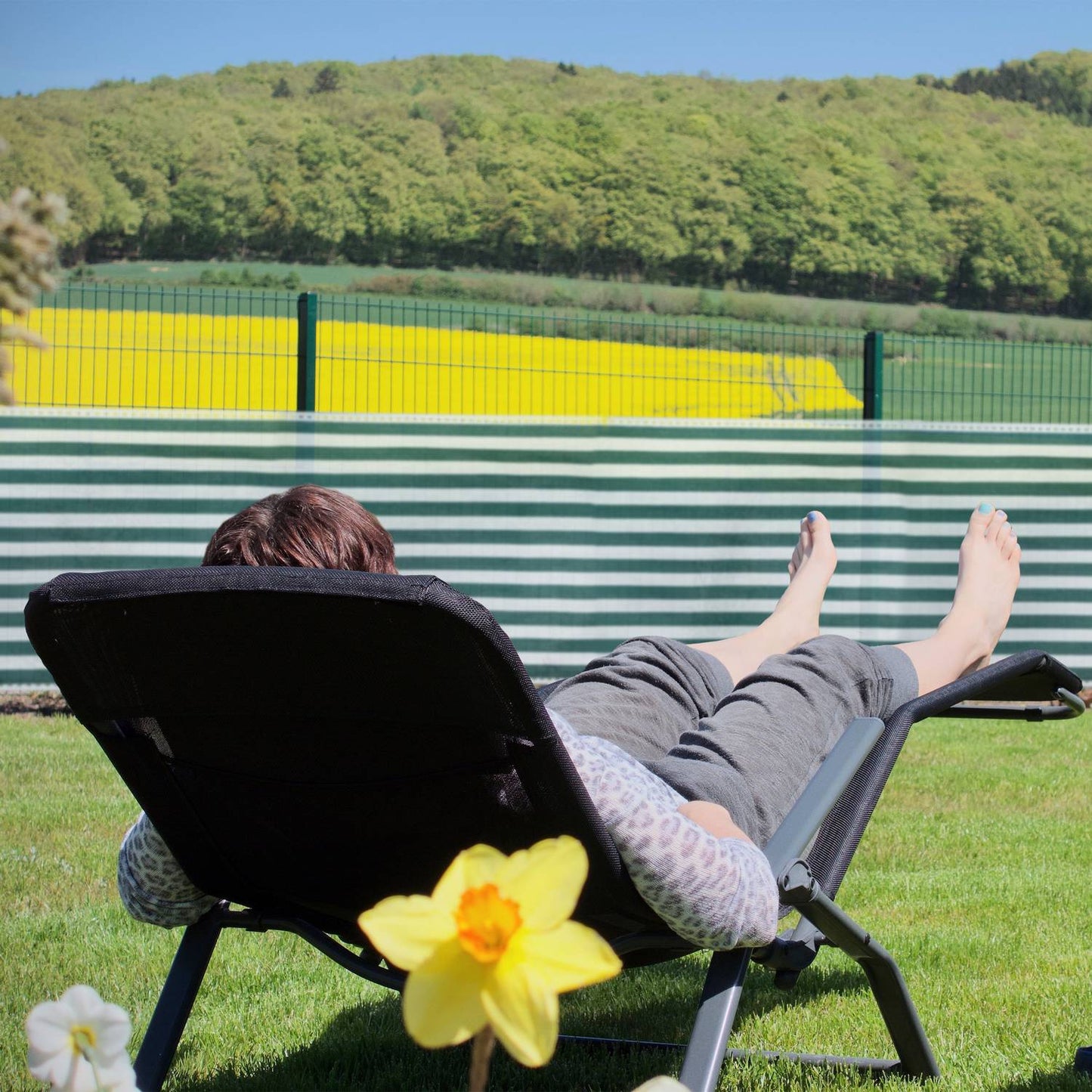 Privacy protection 1.8 m green-white