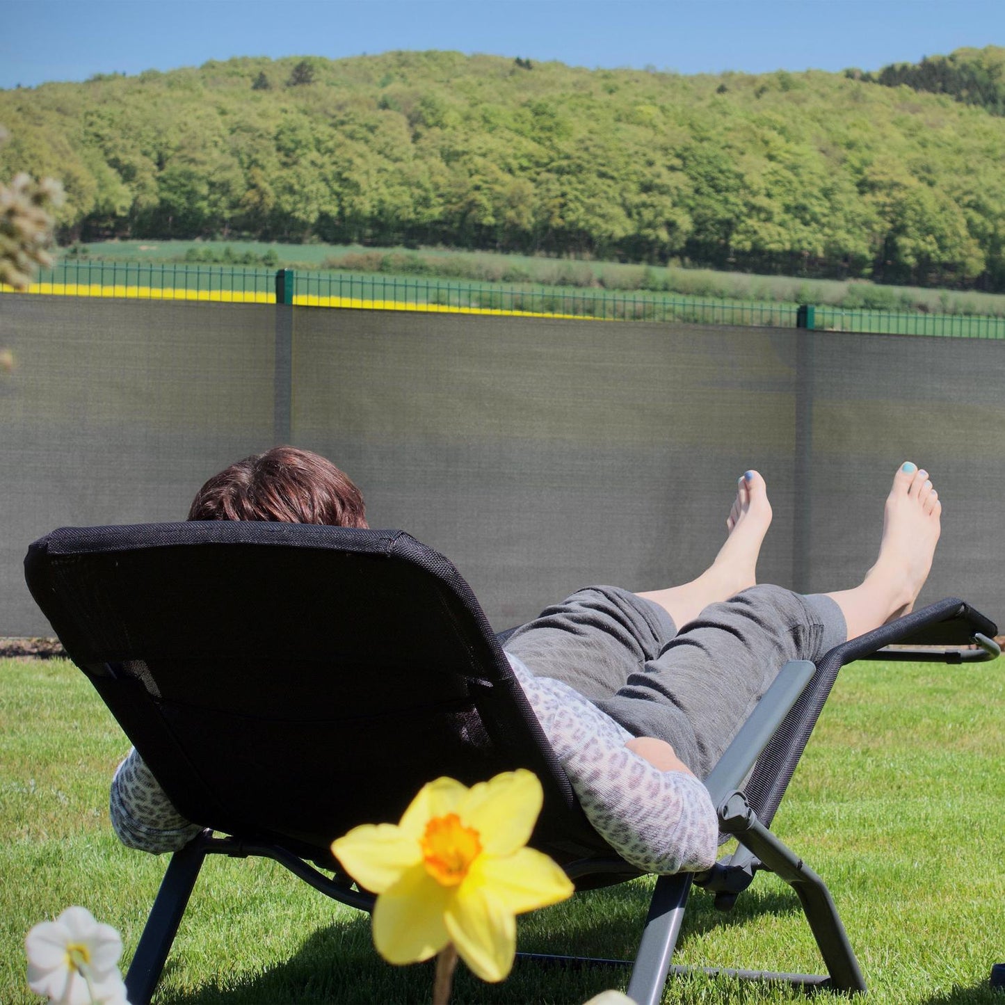 Privacy screen 2 m high anthracite grey