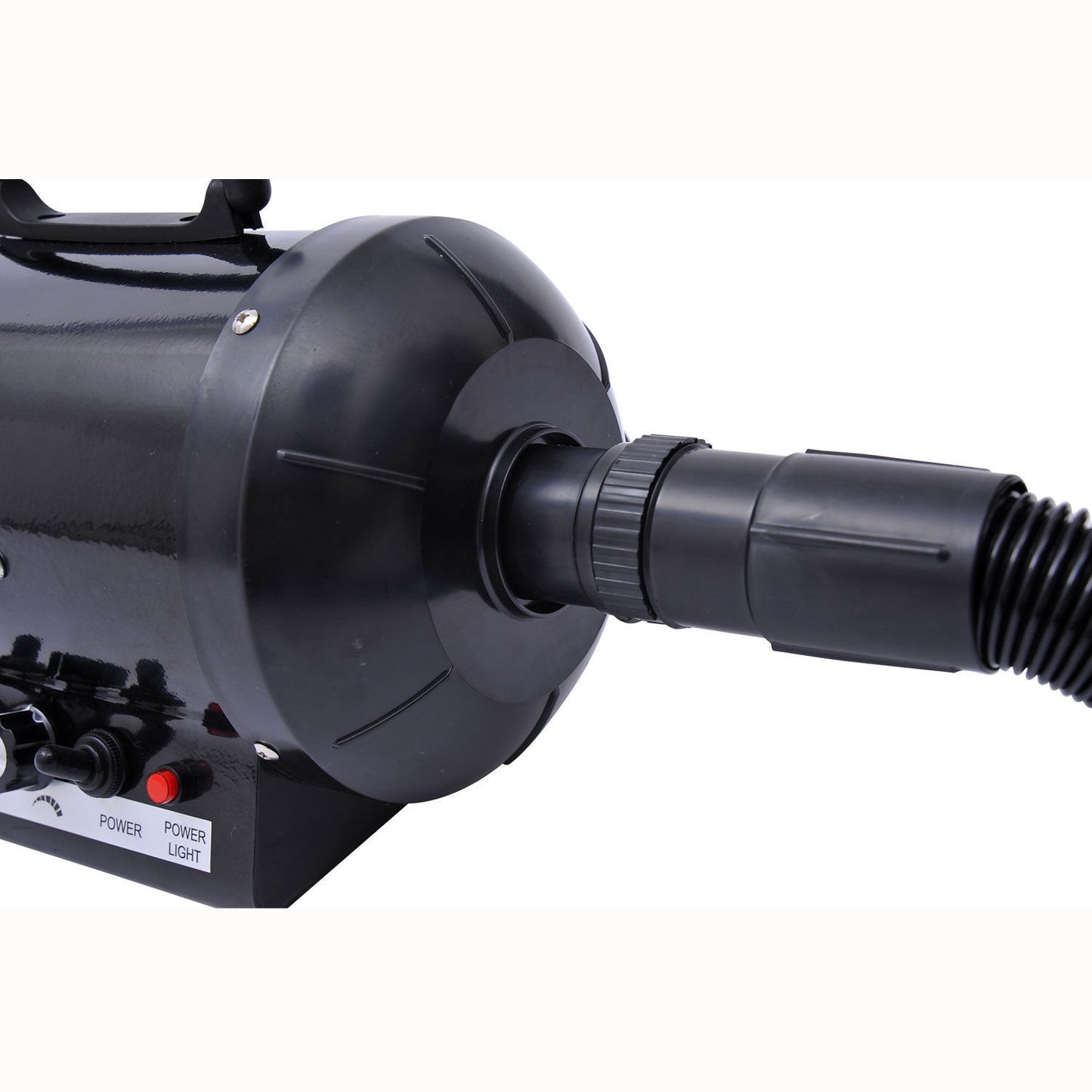 Professional 2800W quiet dog hair dryer, metallic black 40x16x20cm