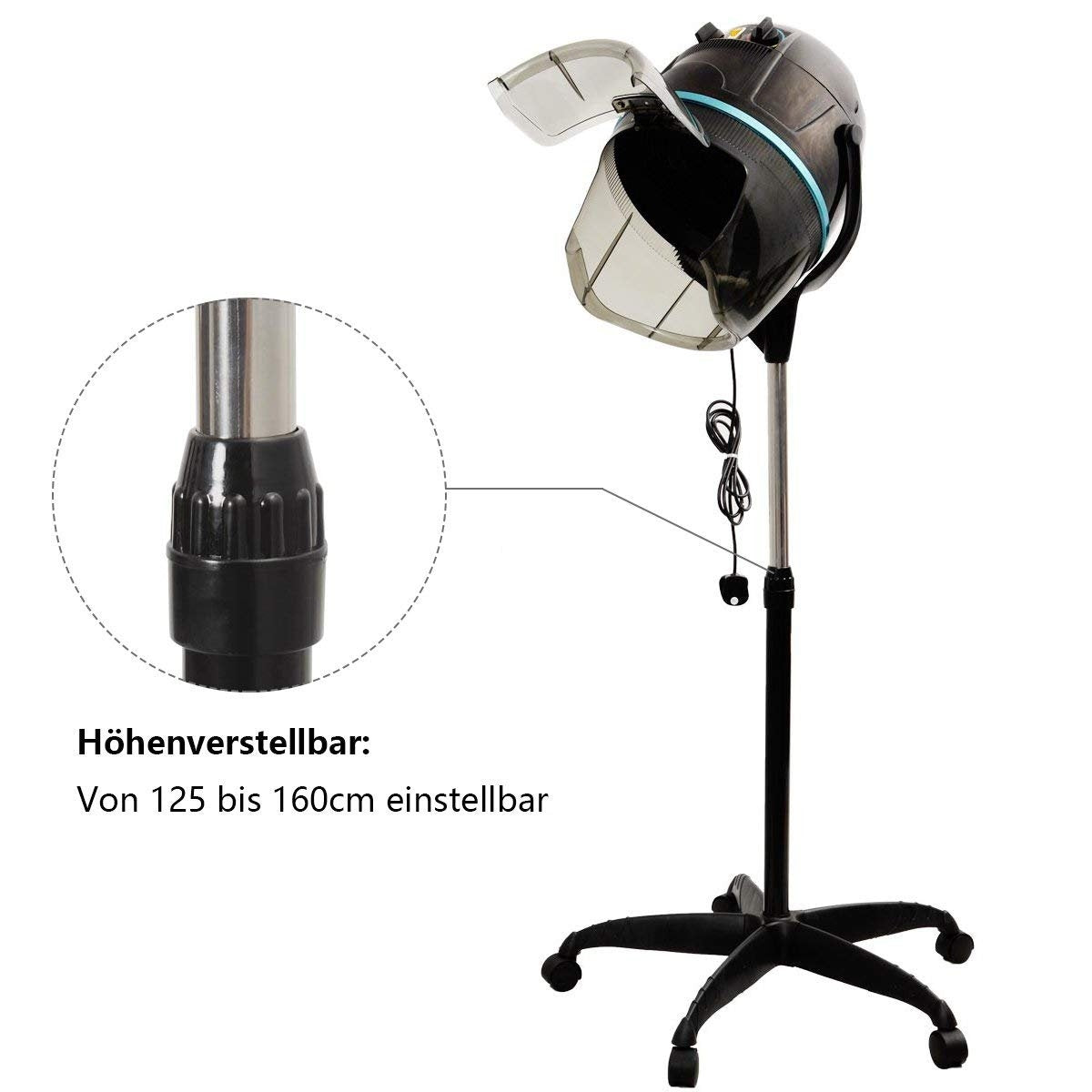 Professional hair dryer hood hair drying hood salon hairdresser stand height adjustable