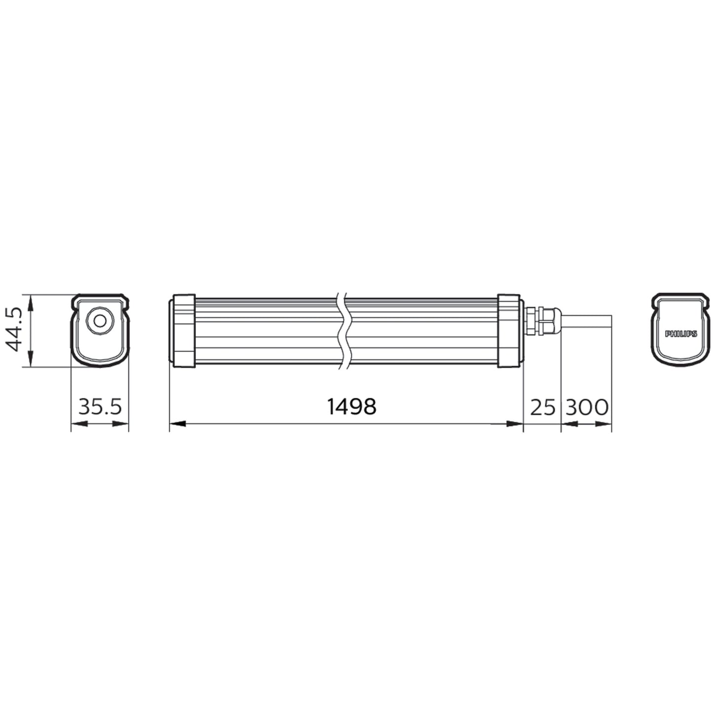 ProjectLine Ceiling lamp 150cm 54W 5400lm IP65