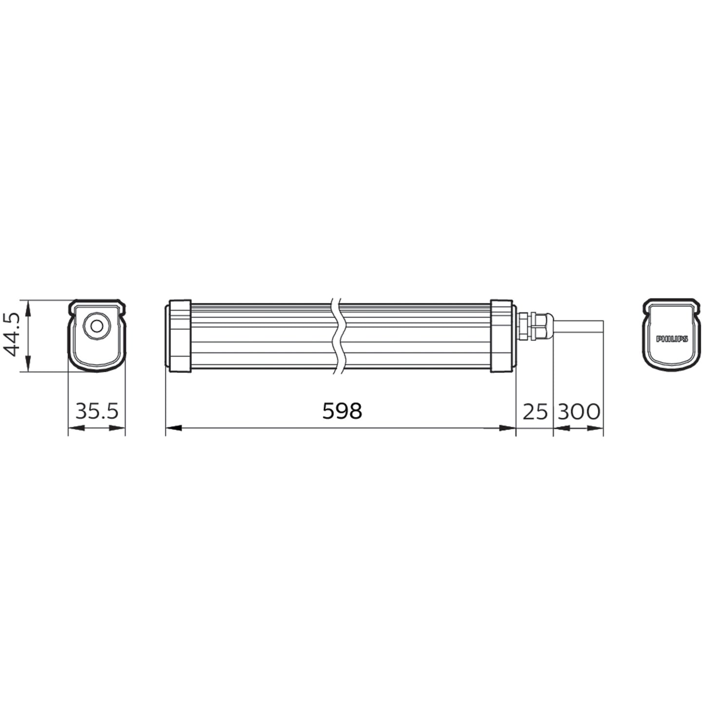 ProjectLine Ceiling lamp 60cm 17W 1700lm IP65