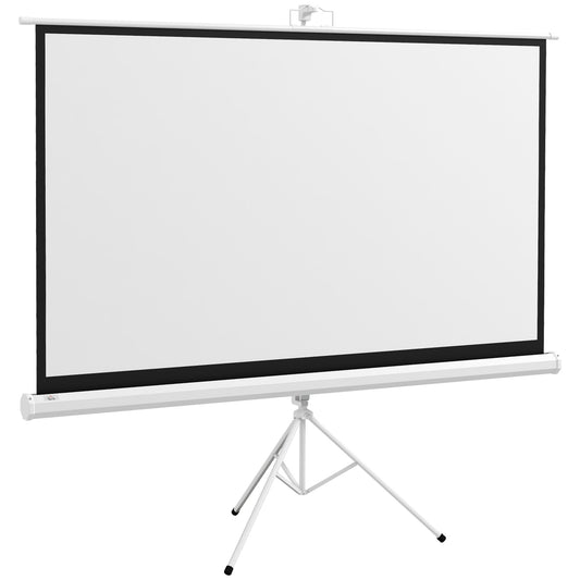Projector Screen with Stand, 186x105 cm, 16:9 HD 4K