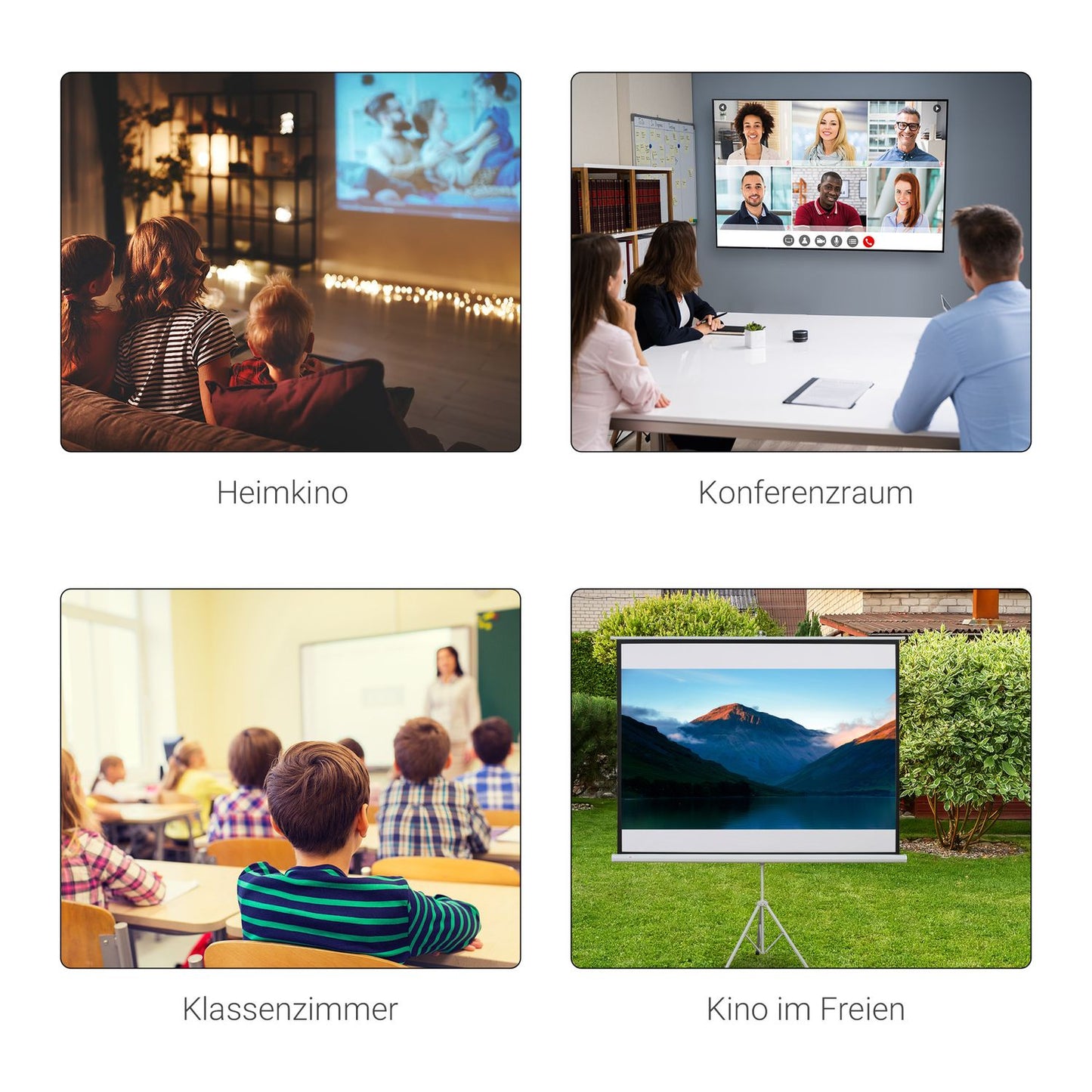84"" stand projector screen, 4:3 adjustable for home and office