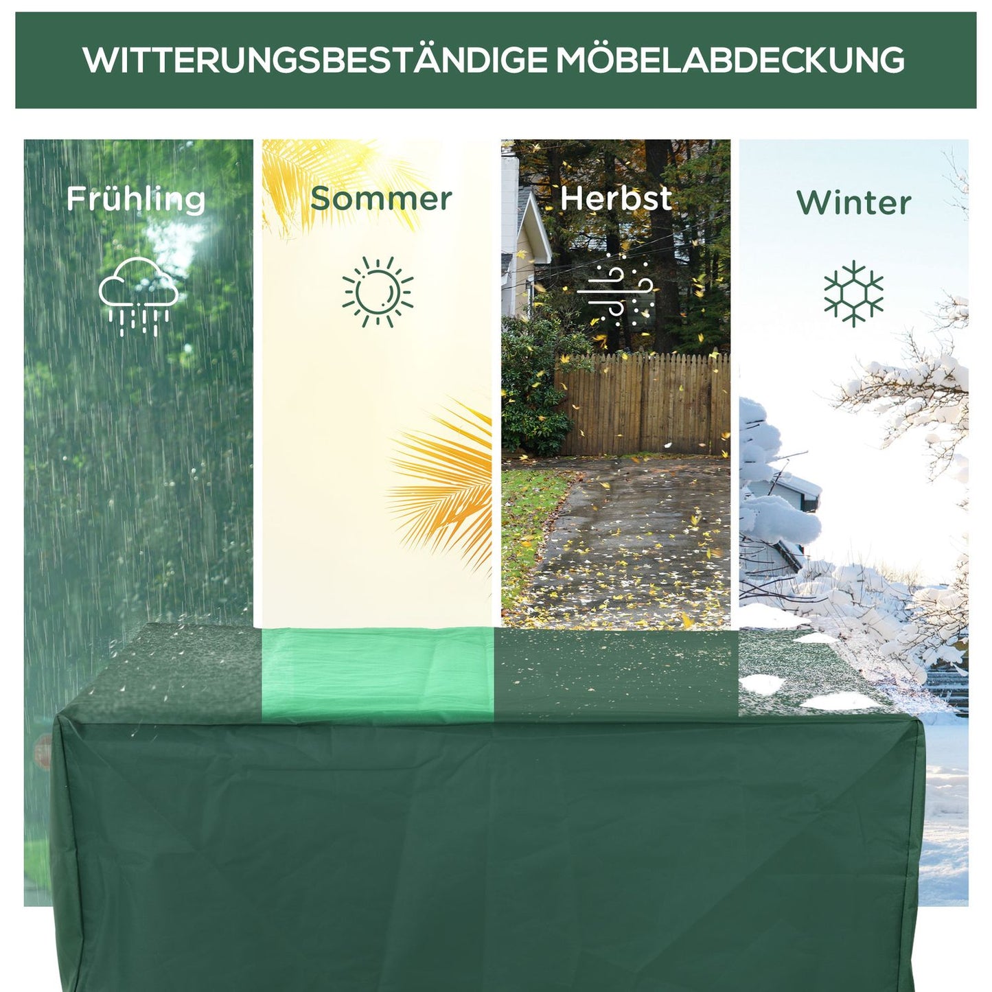 Garden furniture cover, 600D Waterproof 135x135x75 Cm