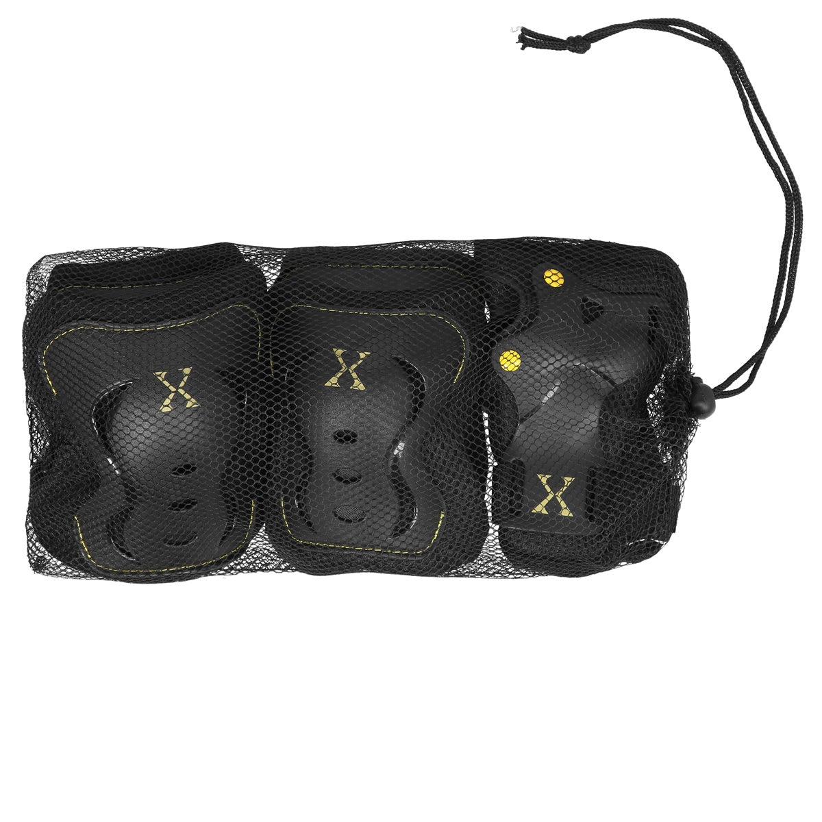 Protective Gear Set, Black-Yellow, Size M