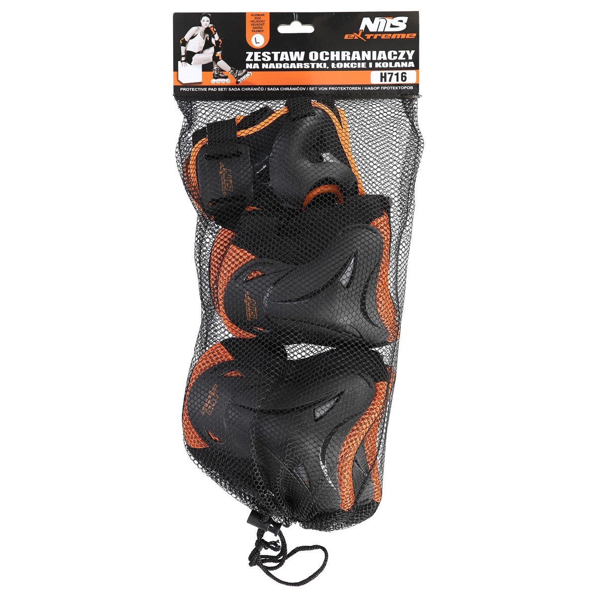 Protective Gear Set, Size S, Black-Orange