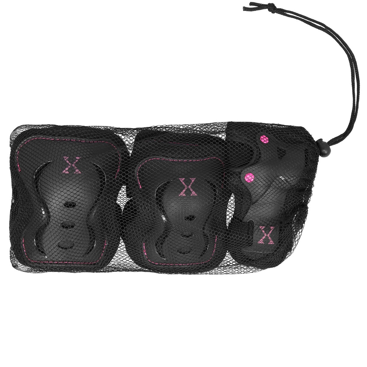 Protective Gear Set, Size S, Black-Pink