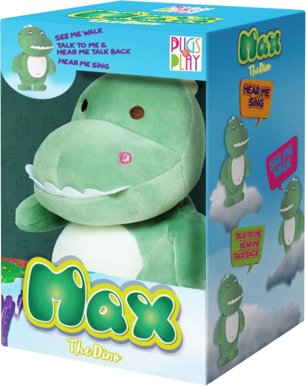Pugs At Play Walking And Talking Dinosaur Max