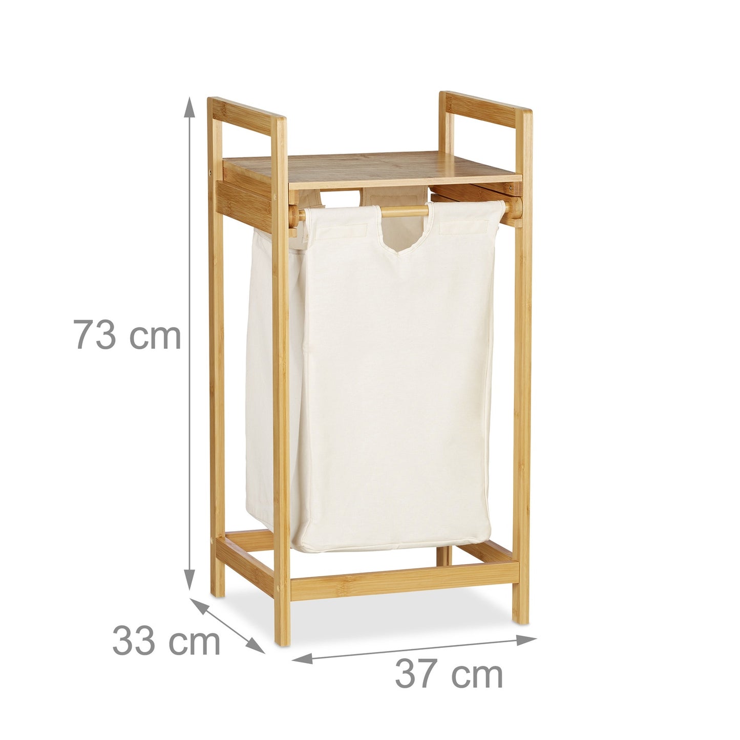 Pull-Out Bamboo Laundry Basket