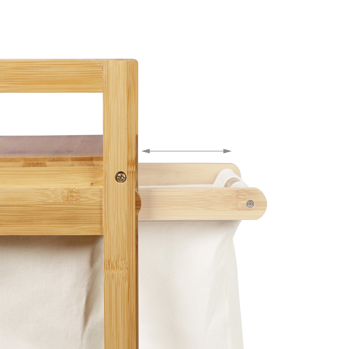 Pull-Out Bamboo Laundry Basket