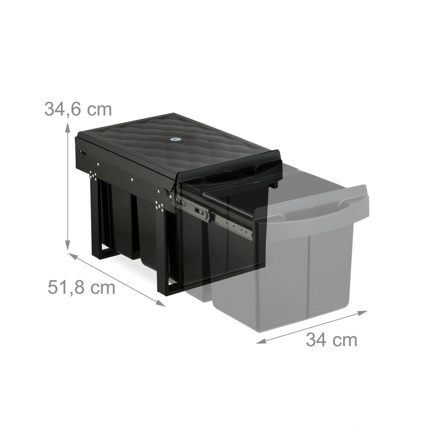 Pull-Out Kitchen Waste Bin with Odor-Blocking Lid