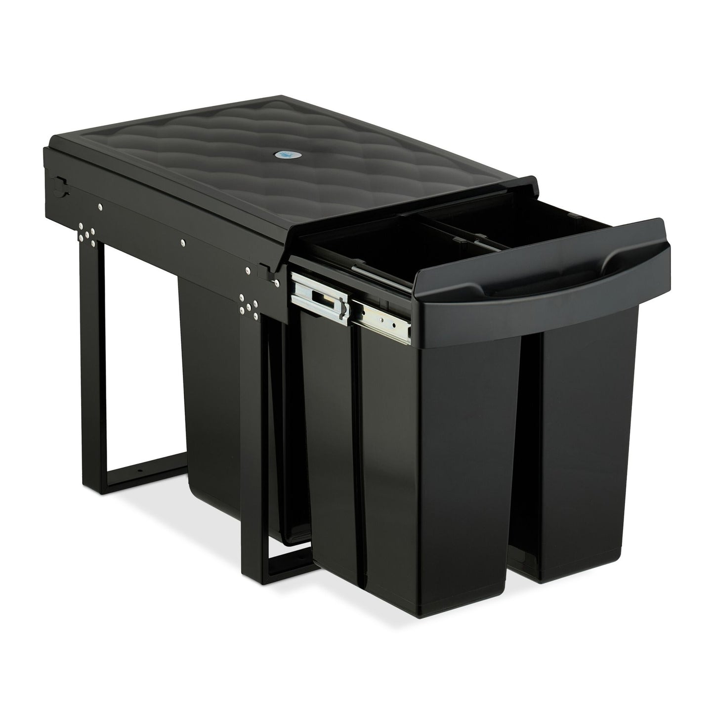 Pull-Out Waste Bin, Black – Space-Saving, Odor-Resistant