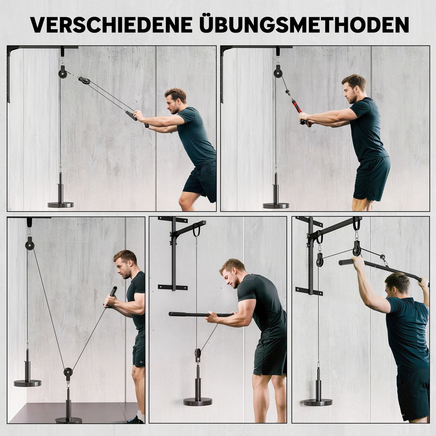 Pulley System for Home Gym Arm Strength Training