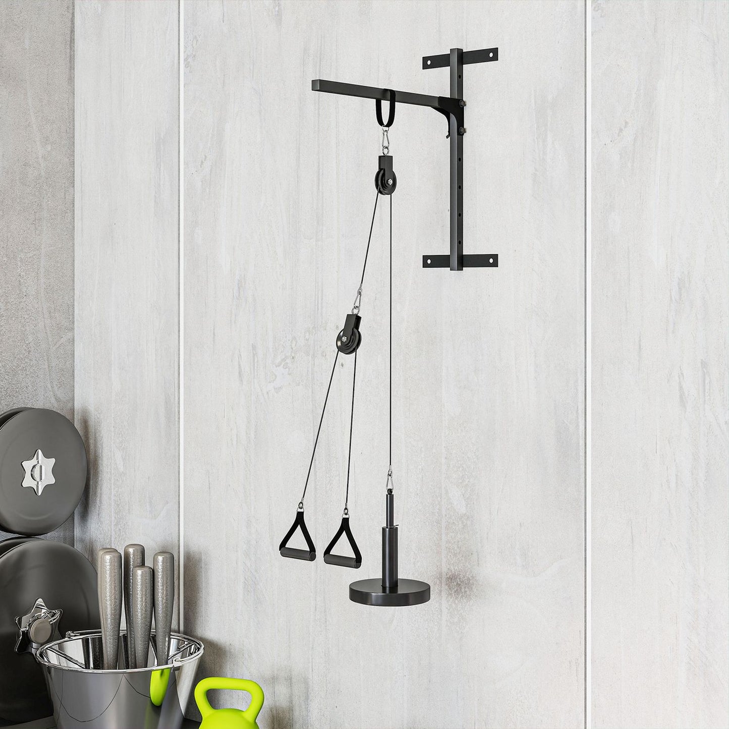 Pulley System for Home Gym Arm Strength Training