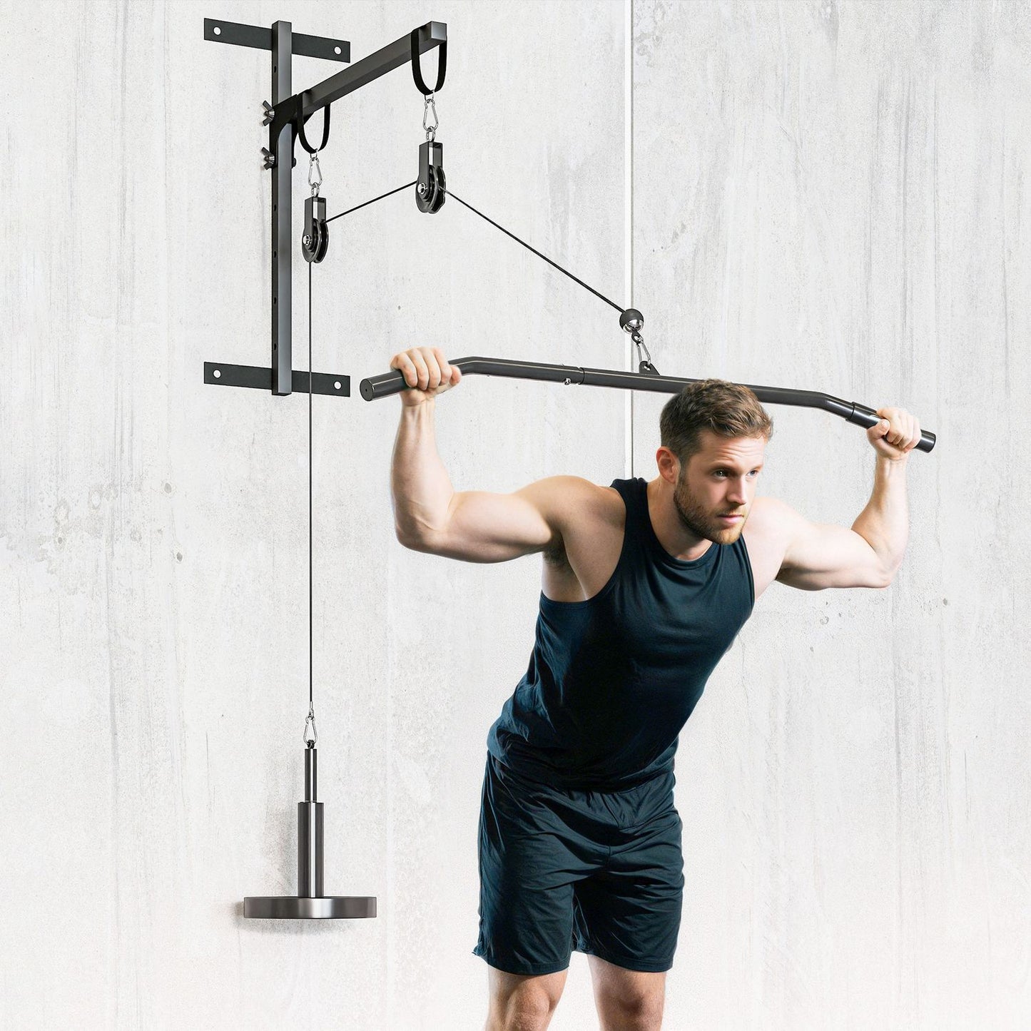 Pulley System for Home Gym Arm Strength Training